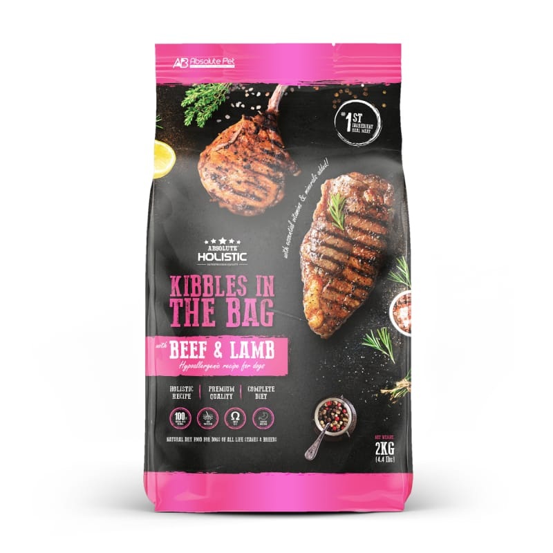 Absolute Holistic Kibbles In The Bag Beef & Lamb Dry Dog Food (2 Sizes)