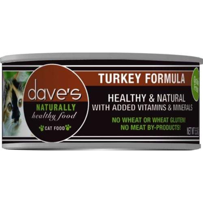 Dave’s Naturally Healthy Turkey Formula Canned Cat Food
