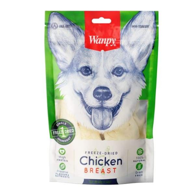 Wanpy Chicken Breast Freeze Dried Dog Treats 40g
