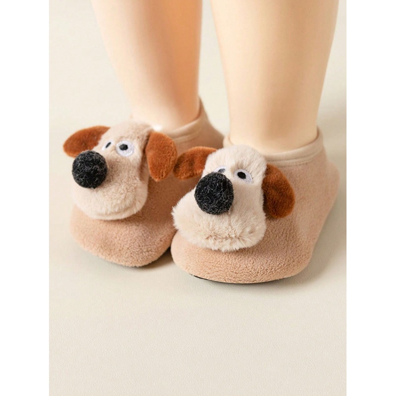 1 Pair Infant Baby Toddler Shoes Socks Non-Skid Socks Boys Girls Cute Dog Shoe Socks Newborn Baby Soft Walking Shoes