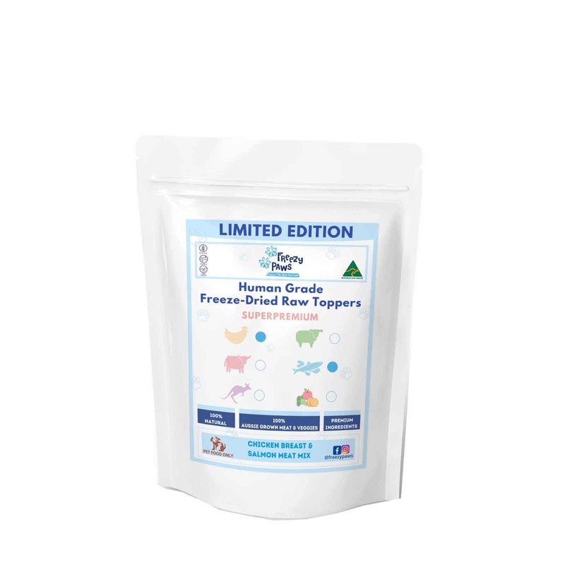 Freezy Paws Freeze-Dried  Chicken Breast and Salmon Raw Topper Mix 80g