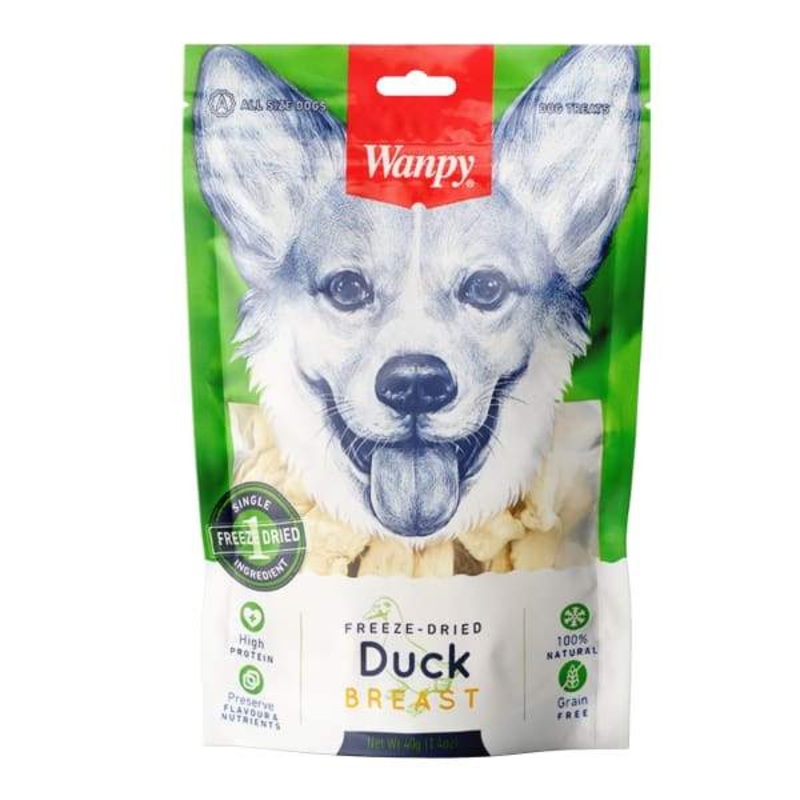 Wanpy Duck Breast Freeze Dried Dog Treats 40g