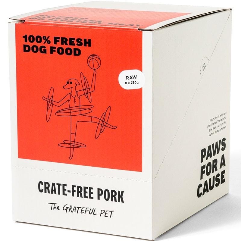 The Grateful Pet Crate-free Pork Raw Frozen Dog Food 2kg