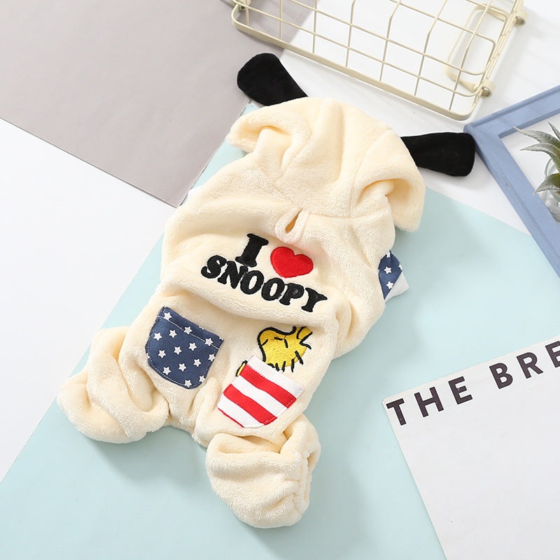 US I Love Snoopy Winter Rompers