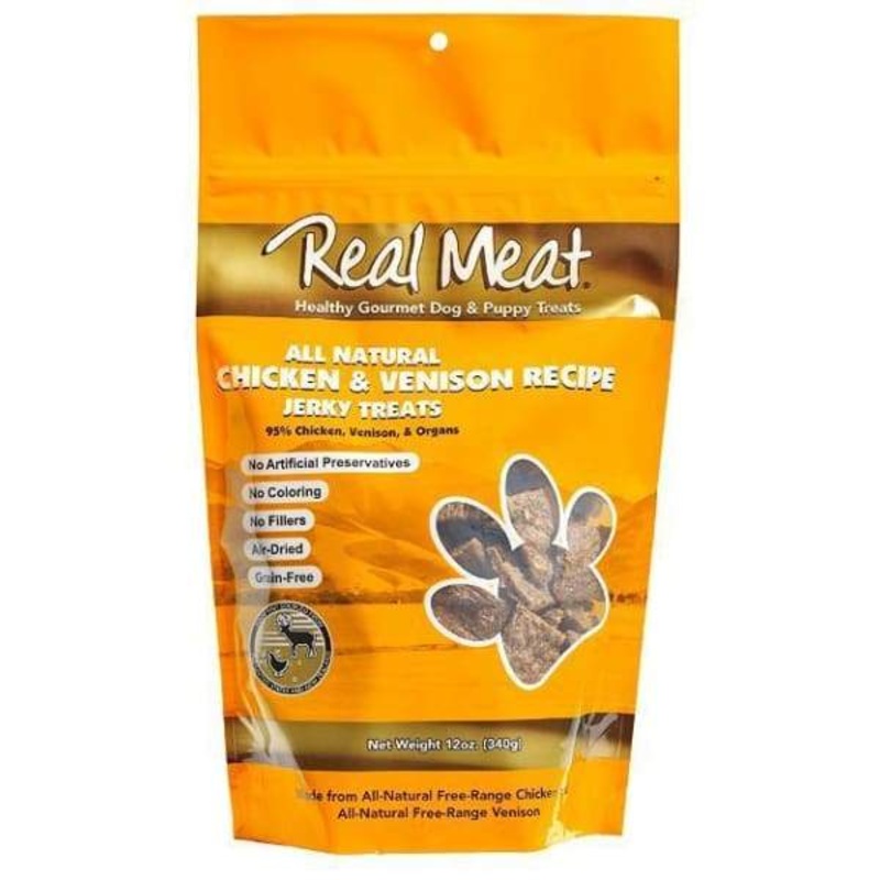 [10% OFF] Real Meat All Natural Chicken & Venison Jerky Dog Treats 4oz