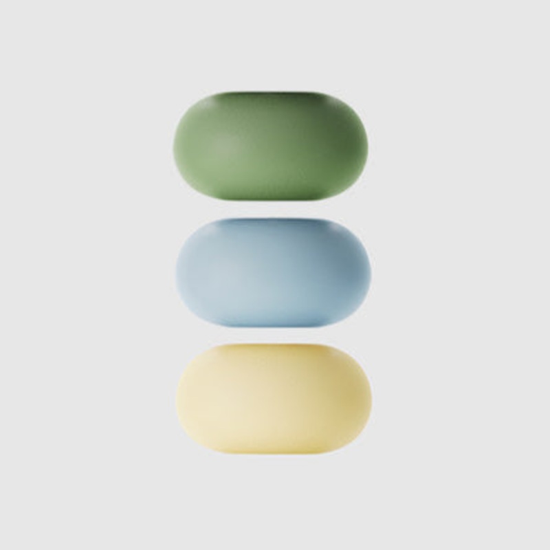 Single Dango Ball Puzzle Toy|Olive Green|Misty Blue|Butter Yellow