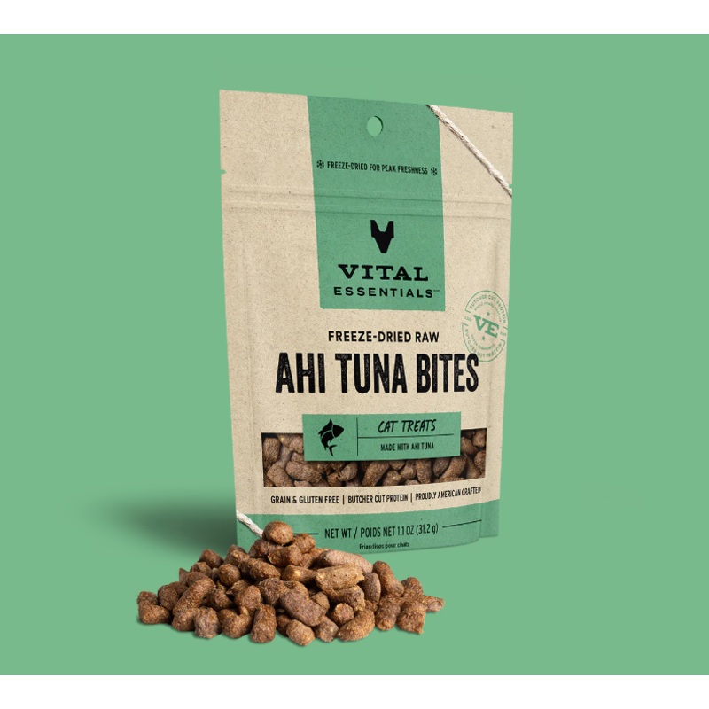 Vital Essentials Freeze-Dried AHI Tuna Bites for Cats 31.2g