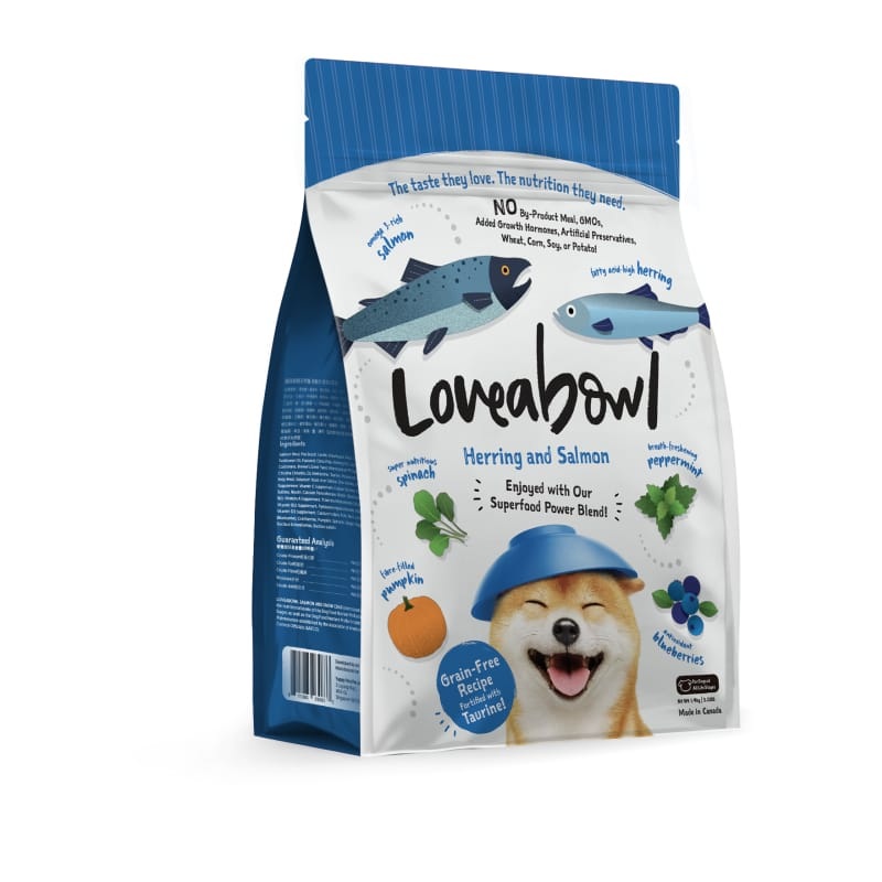 [2 FOR $43.80 | 1.4KG] Loveabowl Herring and Salmon Dry Dog Food (3 Sizes)