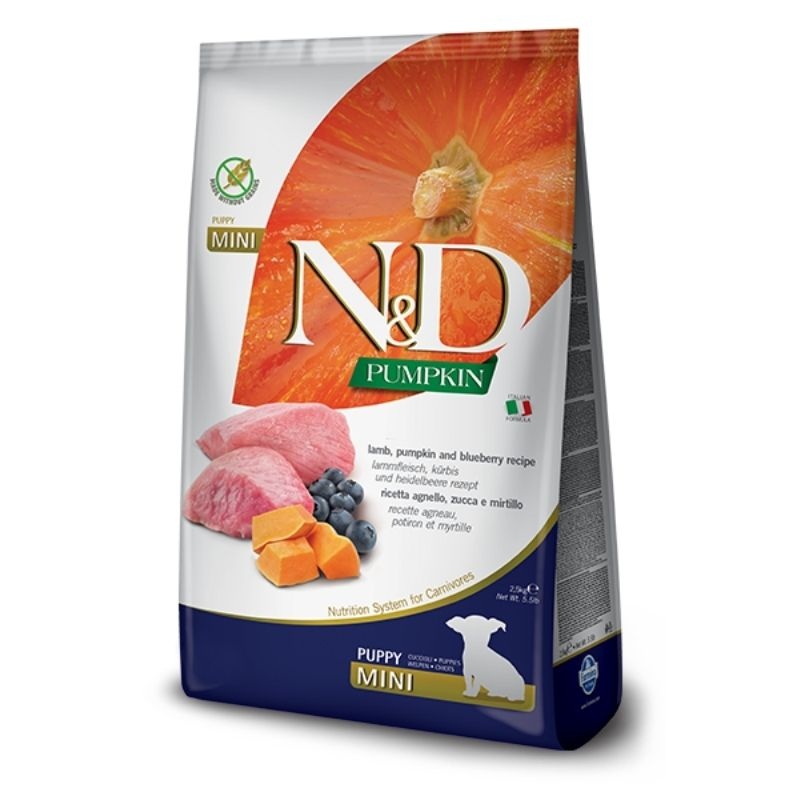 Farmina Dry Food – N&D Pumpkin Dog Lamb & Blueberry Puppy Mini