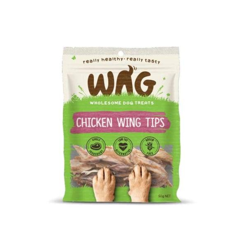 WAG Chicken Wing Tips Air-Dried Dog Treats 50g