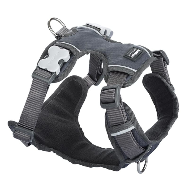 Red Dingo Padded Charcoal Dog Harness (5 Sizes)