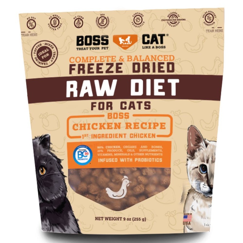 ‘40% OFF/BUNDLE DEAL (Exp 14Jul25)’: Boss Cat Chicken Grain-Free Freeze-Dried Raw Cat Food 9oz