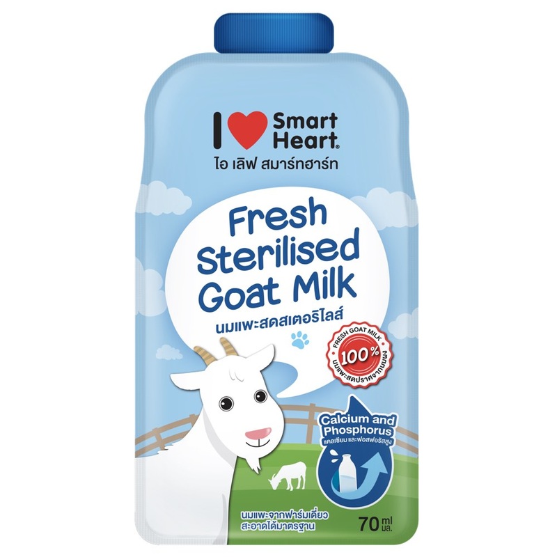 ‘BUNDLE DEAL’: Smartheart Fresh Sterilised Goat Milk For Cats & Dogs (Pouch) 70ml