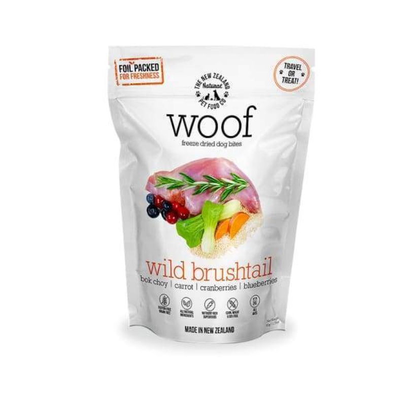 WOOF Wild Brushtail Freeze Dried Raw Dog Food (2 Sizes)