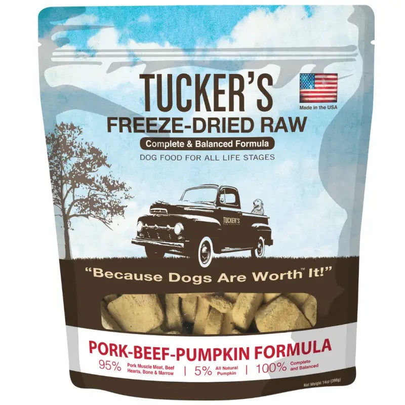 Tucker’s Complete & Balanced Formula Freeze Dried Raw Dog Food (Pork-Beef-Pumpkin Formula) 14oz