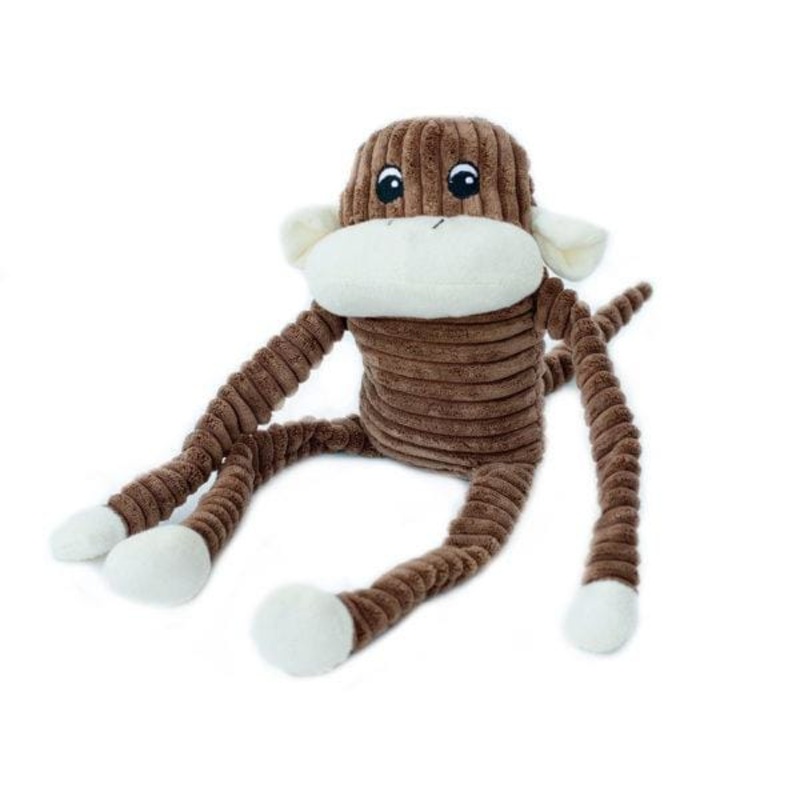 [10% OFF] ZippyPaws Spencer Crinkle Monkey Brown Large Dog Toy