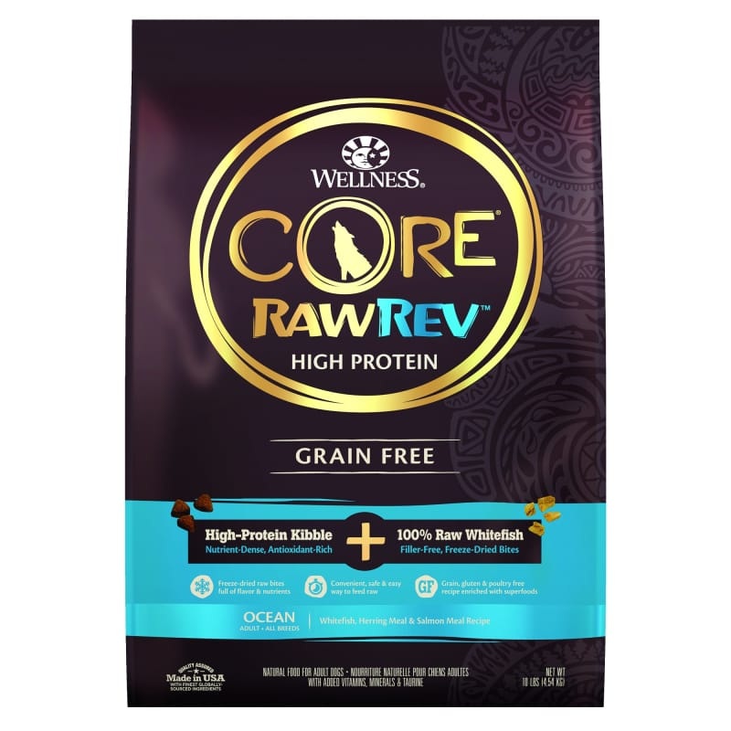 [20% OFF] Wellness Core RawRev Ocean + 100% Raw Fish Dry Dog Food (3 Sizes)