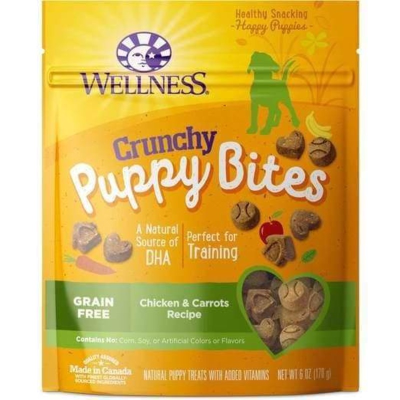 [20% OFF] Wellness Puppy Bites Crunchy Chicken & Carrots Recipe Dog Treats 6oz
