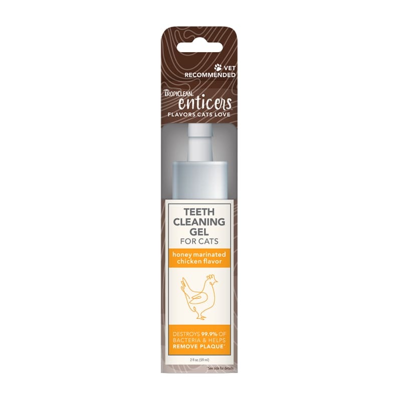 [15% OFF] Tropiclean Enticers Honey Marinated Chicken Teeth Cleaning Gel for Cats 2oz
