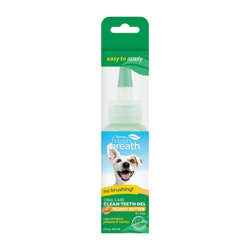 [15% OFF] Tropiclean Fresh Breath Peanut Butter Clean Teeth Oral Care Gel 2oz