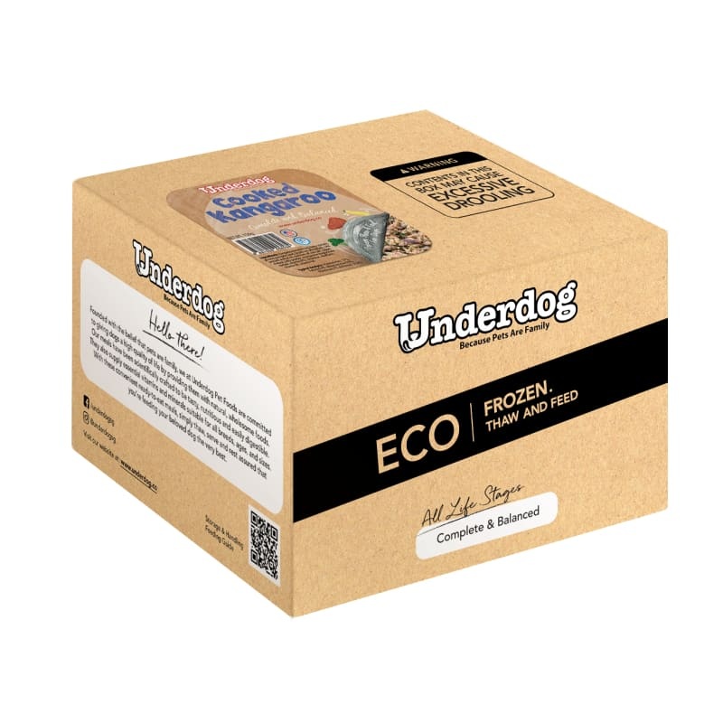 Underdog Cooked Kangaroo Fresh Frozen Dog Food 3kg