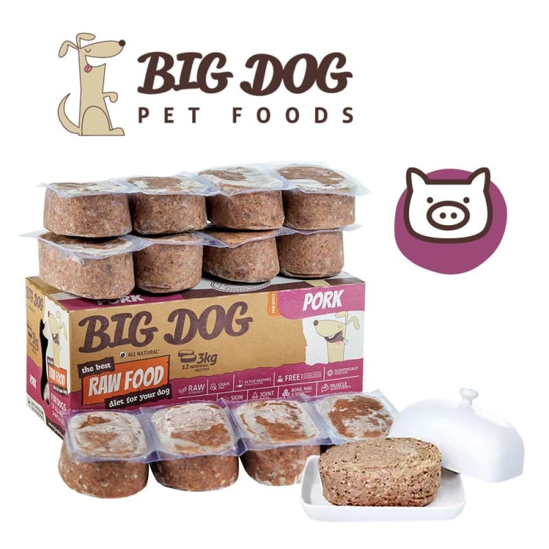 [10% OFF] Big Dog BARF Pork Frozen Raw Dog Food 3kg