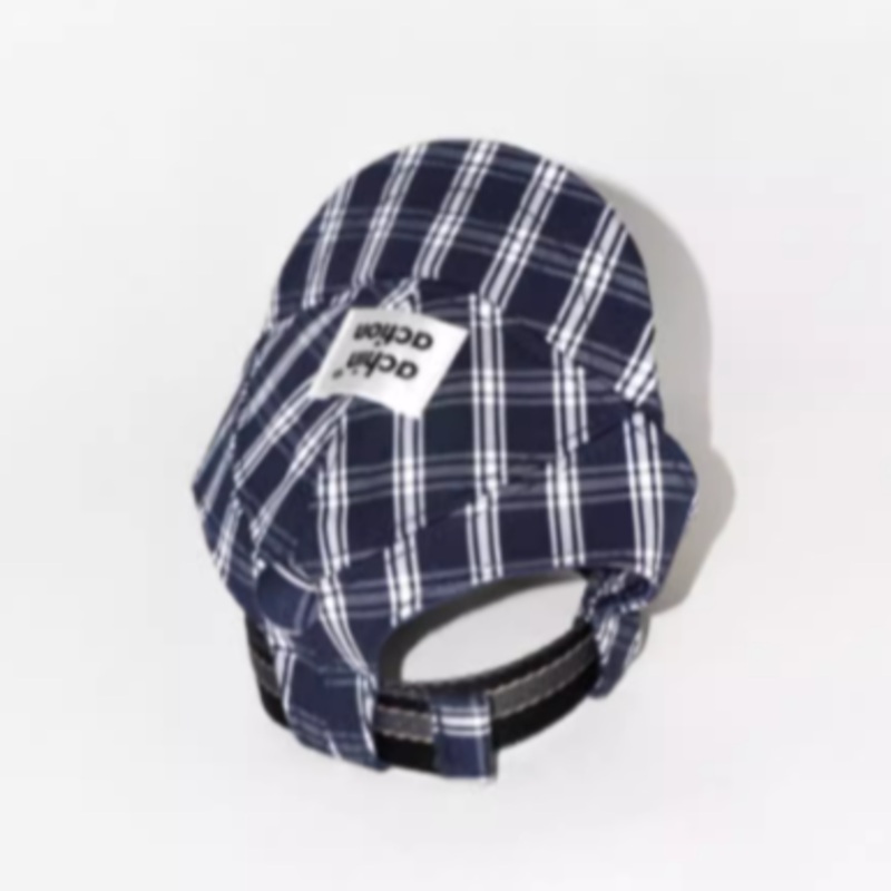 Achin Action Plaid Baseball Cap Navy