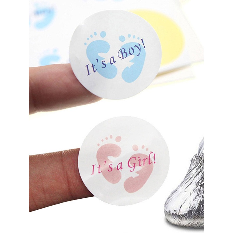 100pcs Feet & Slogan Graphic Gift Sticker, Paper Gift Label Sticker For Party