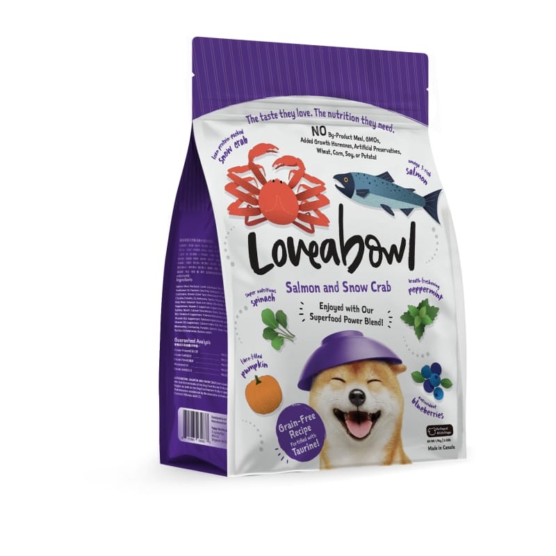 [2 FOR $43.80 | 1.4KG] Loveabowl Salmon and Snow Crab Dry Dog Food (3 Sizes)