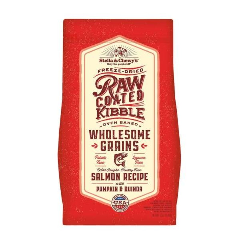 [15% OFF] Stella & Chewy’s Salmon Recipe with Pumpkin & Quinoa Raw Coated Kibble Wholesome Grains Dry Dog Food