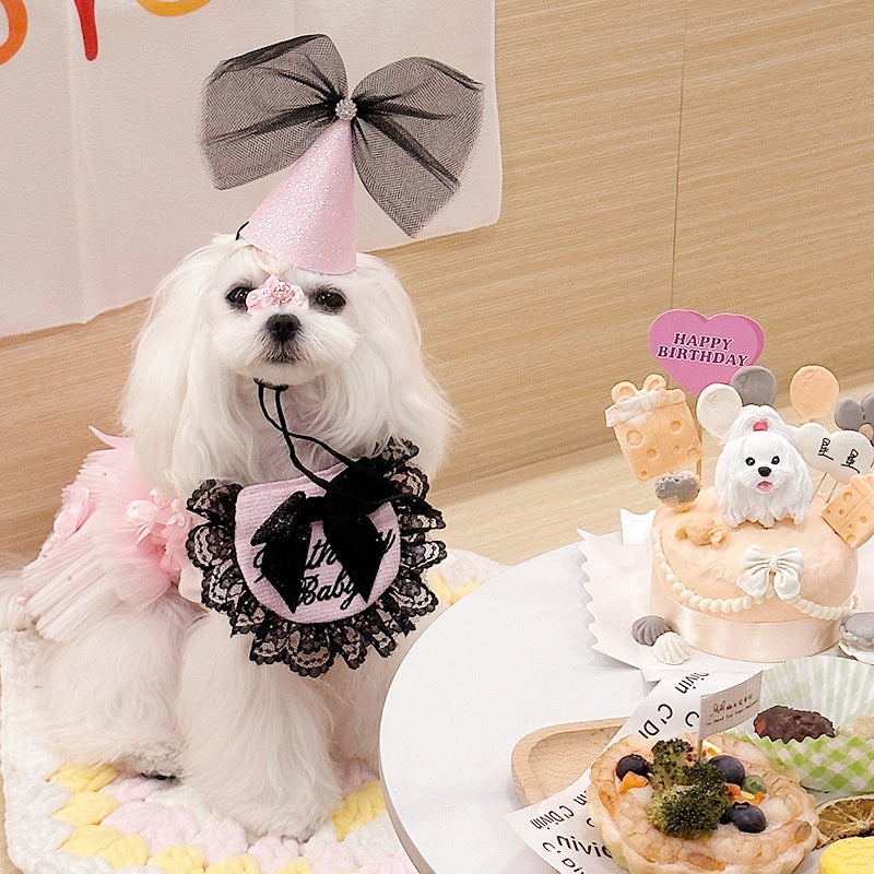 Black Pink Birthday Bib Set