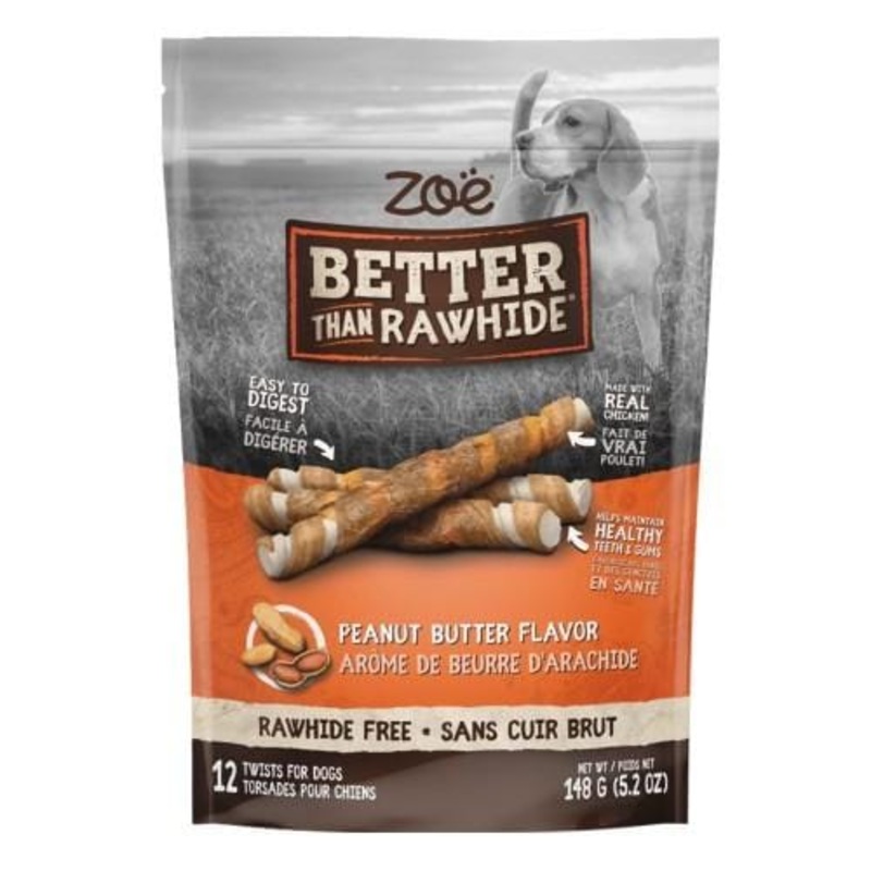 Zoe Better Than Rawhide Peanut Twists Dog Chew 148g