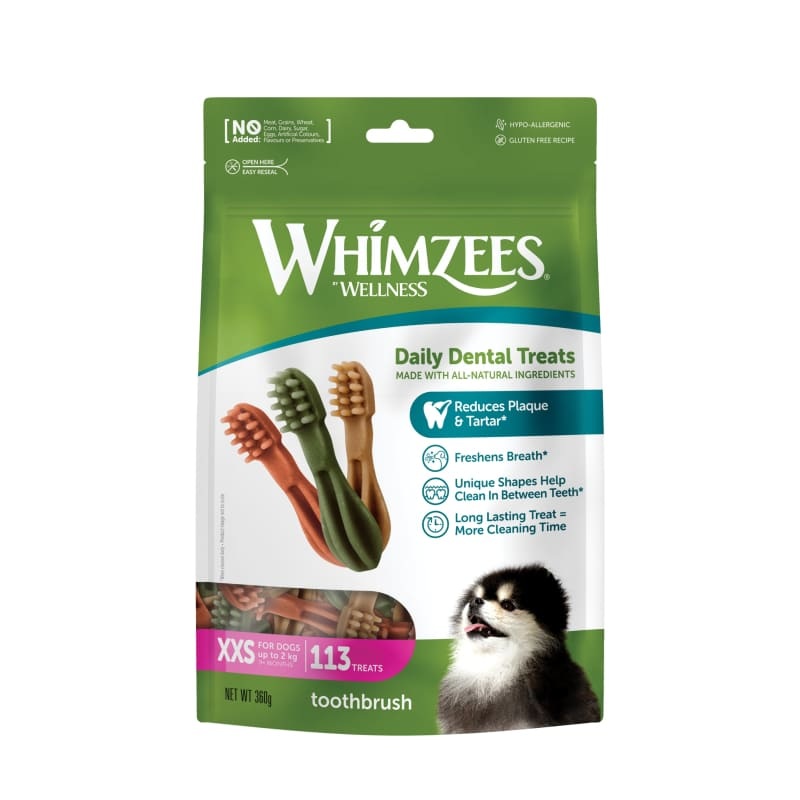 Whimzees Toothbrush Natural Dog Treats 360g (5 Sizes)