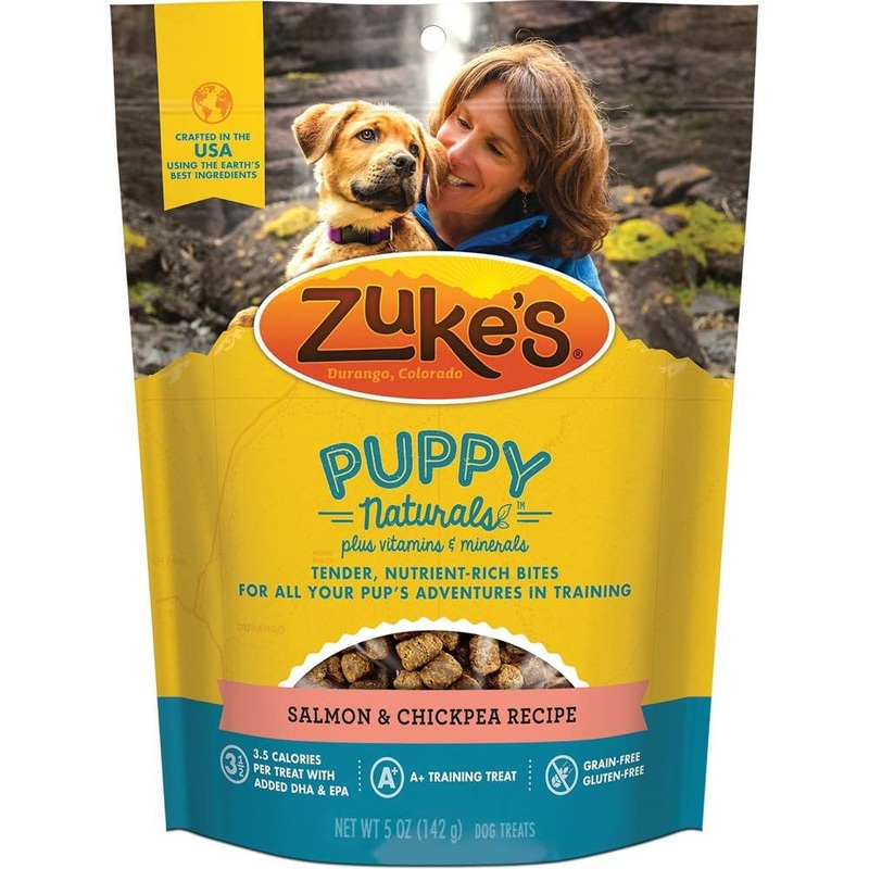 Zuke’s Puppy Naturals Salmon & Chickpea Grain-Free Dog Treats 5oz