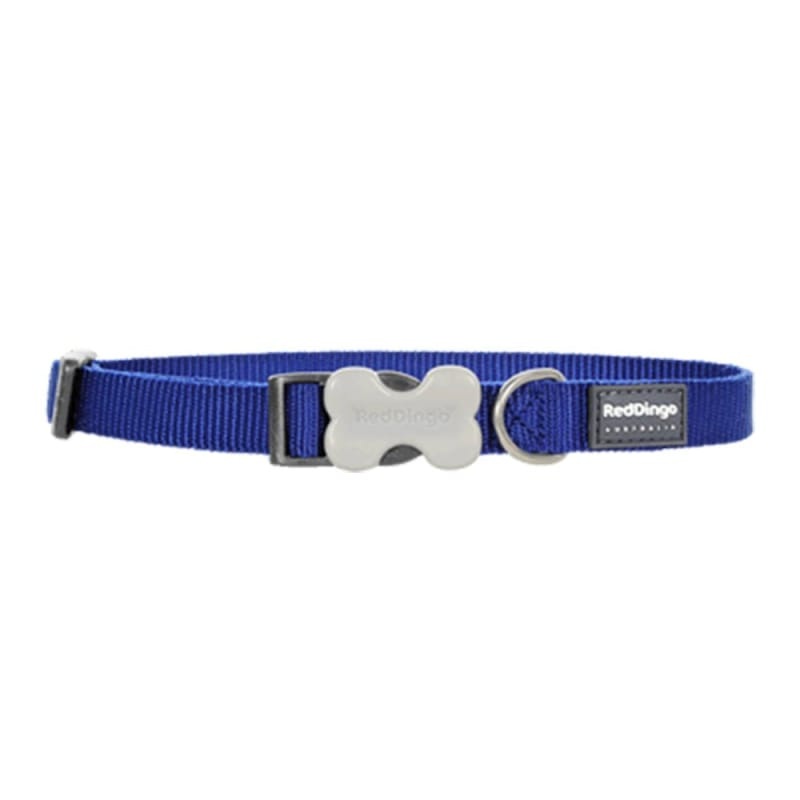 Red Dingo Bucklebone Classic Dark Blue Dog Collar (4 Sizes)