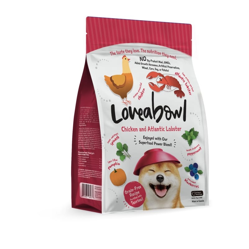 [2 FOR $43.80 | 1.4KG] Loveabowl Chicken and Atlantic Lobster Dry Dog Food (3 Sizes)