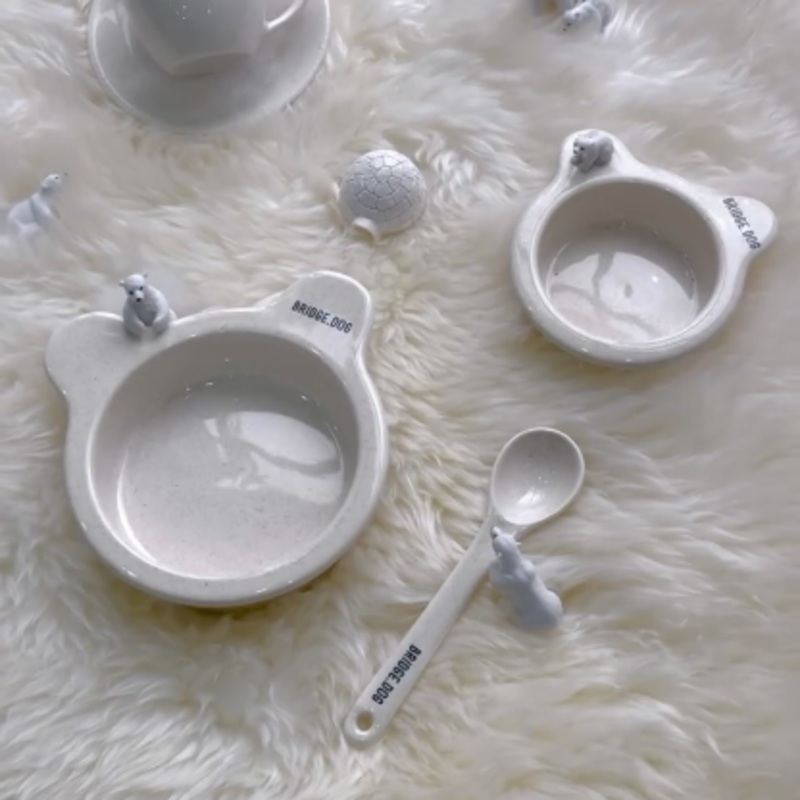 Bridge Dog Bear Bowl Polar Bear