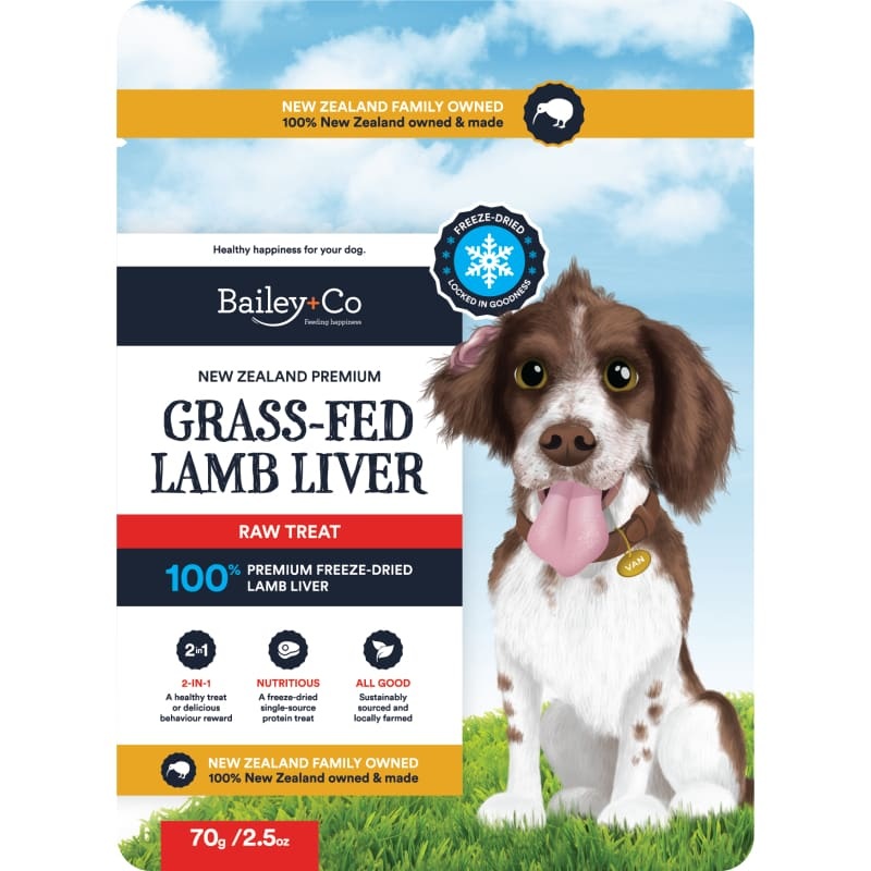 [15% OFF]  Bailey+Co New Zealand Premium Grass-Fed Lamb Freeze-Dried Raw Dog Treats 70g