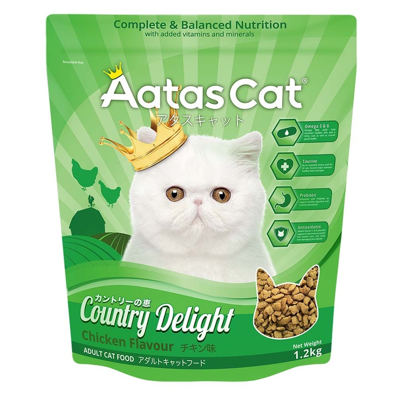 ‘BUNDLE DEAL’: Aatas Cat Country Delight Adult Dry Cat Food (Chicken Flavour) 1.2kg