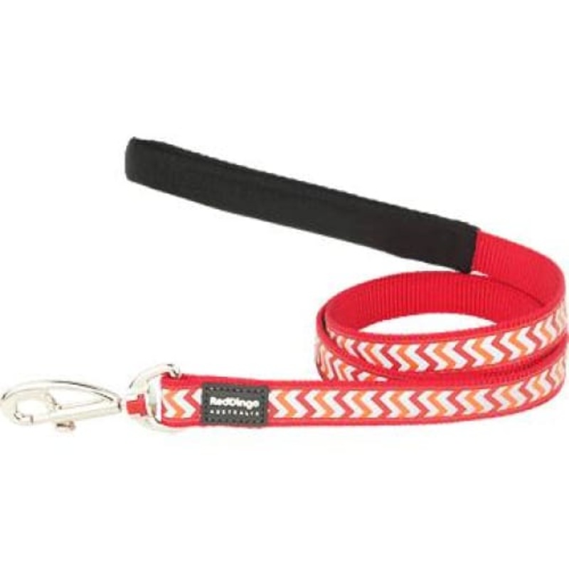 Red Dingo Fixed Reflective Ziggy Red Dog Lead (4 Sizes)