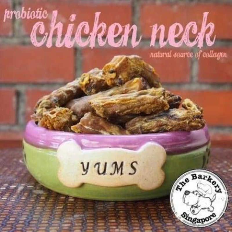 The Barkery Probiotic Chicken Neck Dehydrated Dog Treats (2 Sizes)