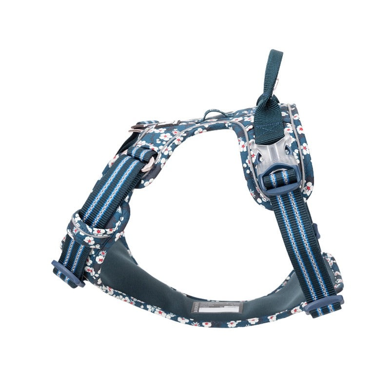 True Love No-Pull Floral Harnesses for Dogs – Saxony Blue