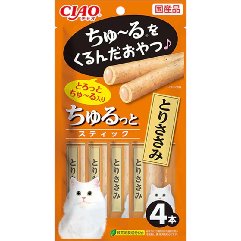 CIAO CHURUTTO STICK 4pcs/pk|Chicken Fillet|Maguro with Scallop|Tuna Maguro|Tuna Katsuo