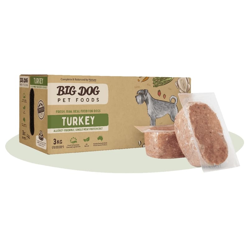 [10% OFF] Big Dog BARF Turkey Frozen Raw Dog Food 3kg