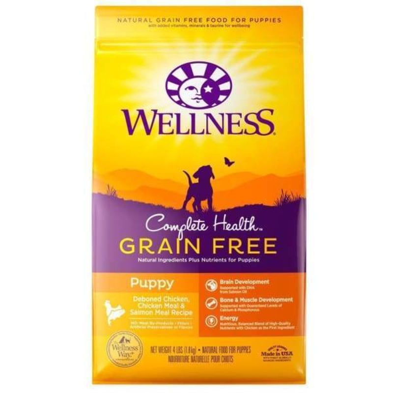 [12LB FREE 4LB] Wellness Complete Health Grain Free Puppy Dry Dog Food (3 Sizes)