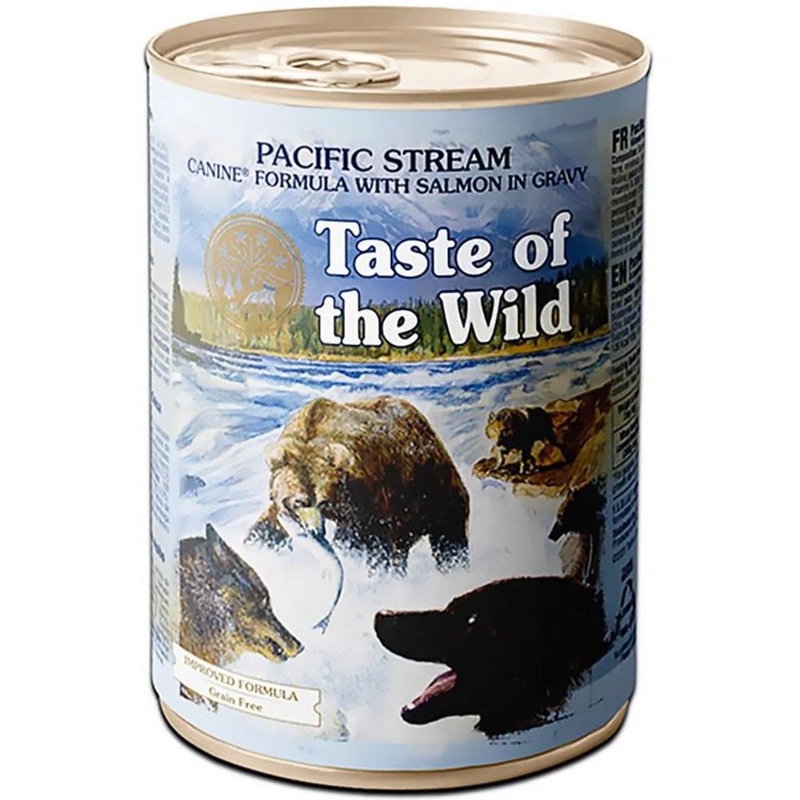 ‘40% OFF (Exp Oct 25)’: Taste Of The Wild Pacific Stream Smoked Salmon In Gravy Canned Dog Food 390g