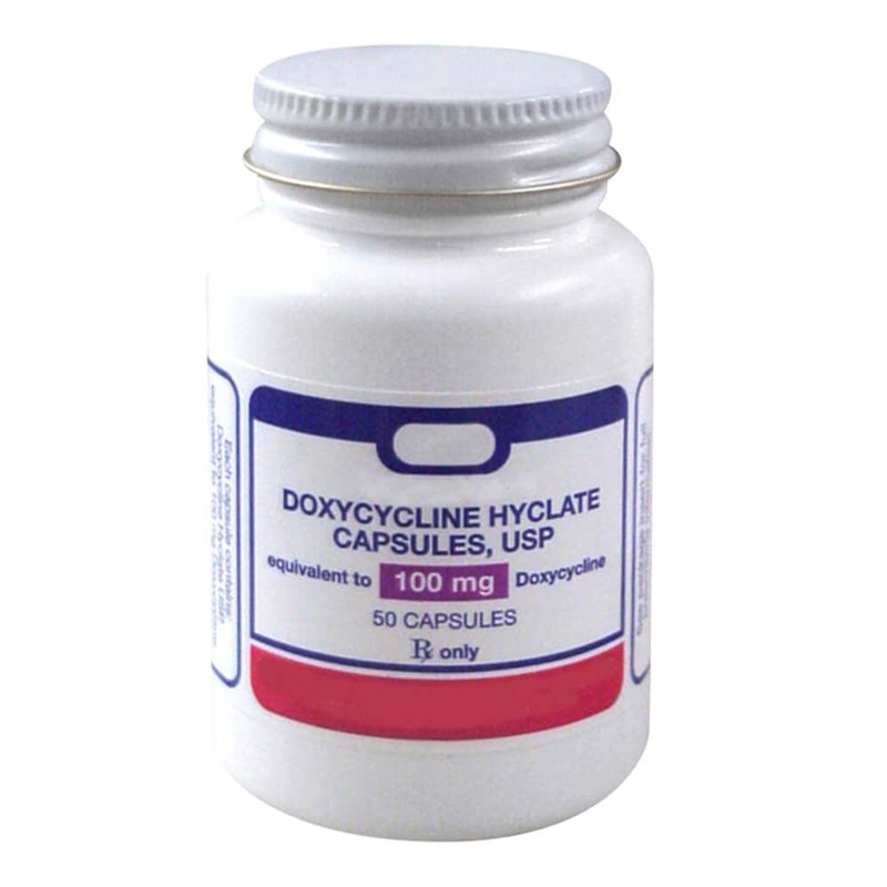 Rx Doxycycline Hyclate 100mg x 50 capsules