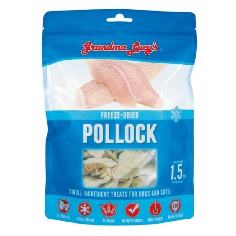 [10% OFF] Grandma Lucy’s Singles Pollock Freeze-dried Cat & Dog Treats 1.5oz