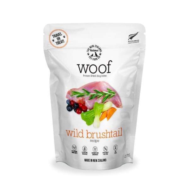 WOOF Wild Brushtail Freeze Dried Raw Dog Treats 50g