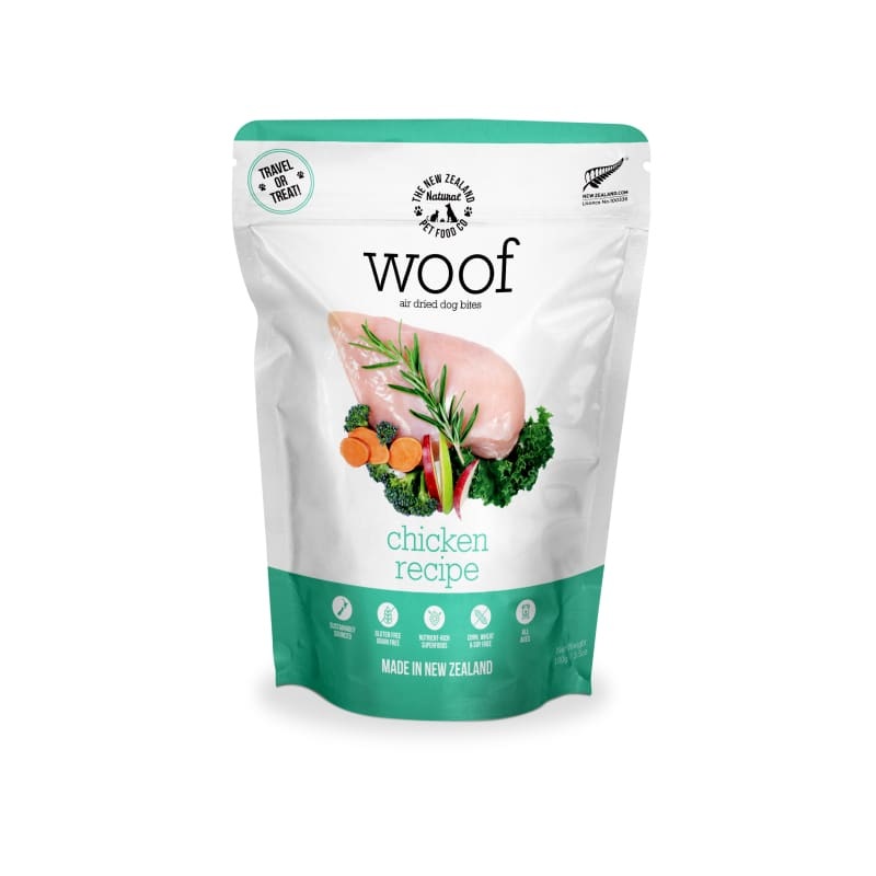 WOOF Chicken Air Dried Dog Treats 100g